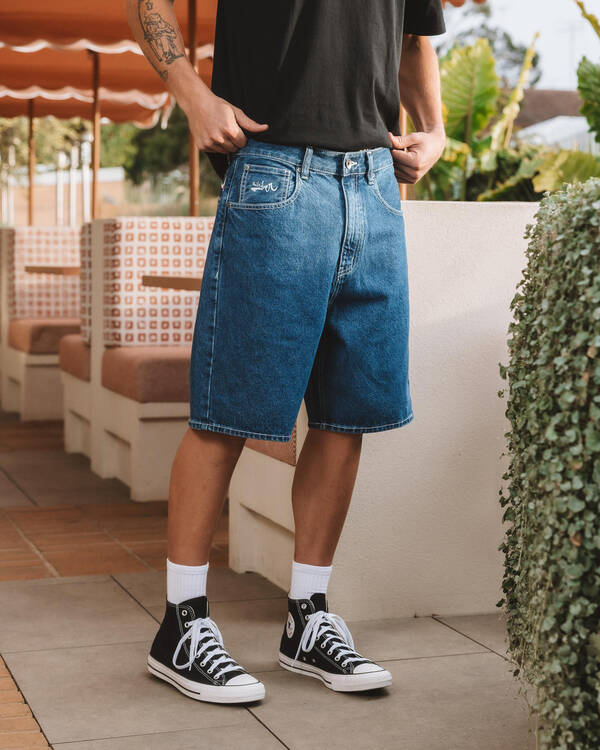 Quiksilver Impaired Baggy Denim Shorts for Mens