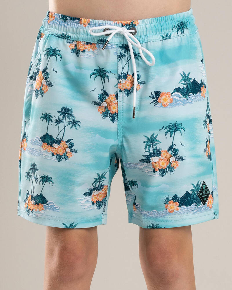 Skylark Boys' Flourish Elastic Waist Shorts for Mens