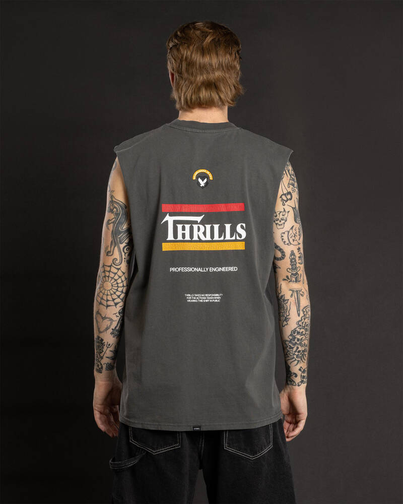Thrills Never Stop Merch Fit Muscle Tank for Mens