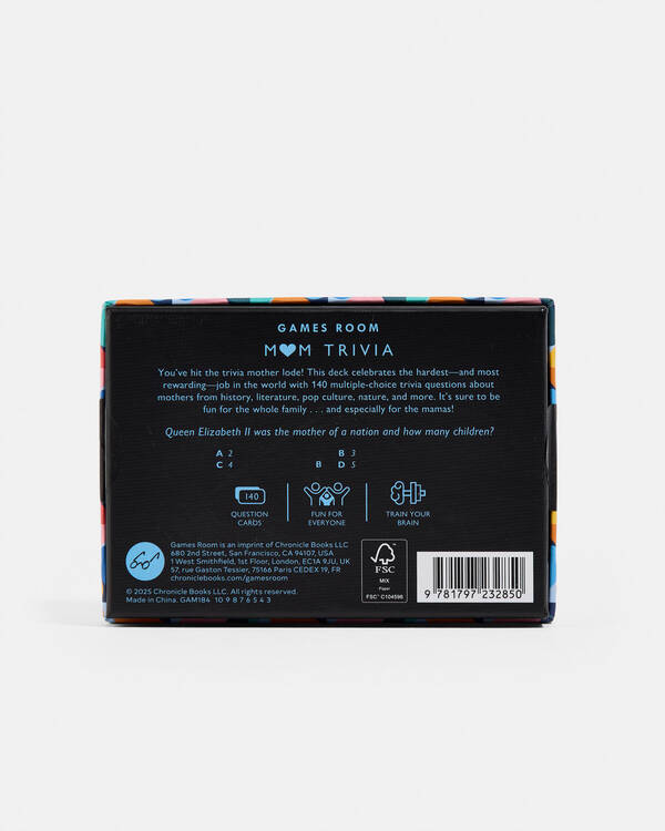 Games Room Mum Trivia Game for Unisex