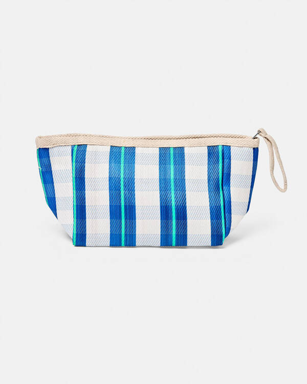 Sunnylife Blue Neon Recycled Nylon Beach Pouch for Unisex