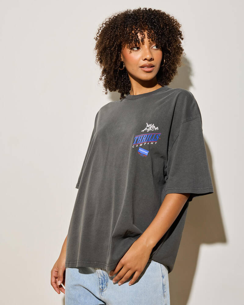Thrills When It Hits Your Lips Oversized T-Shirt for Womens