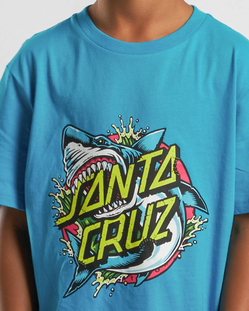 Santa Cruz Boys' Shark Dot Front T-Shirt for Mens
