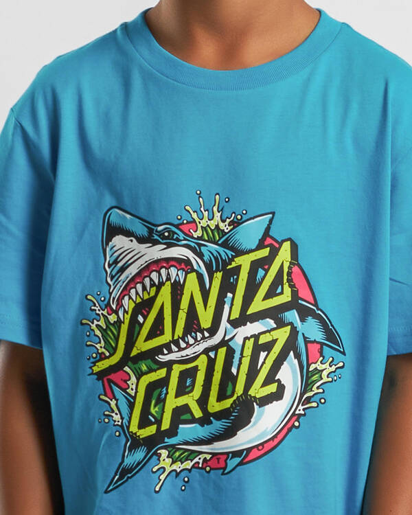 Santa Cruz Boys' Shark Dot Front T-Shirt for Mens