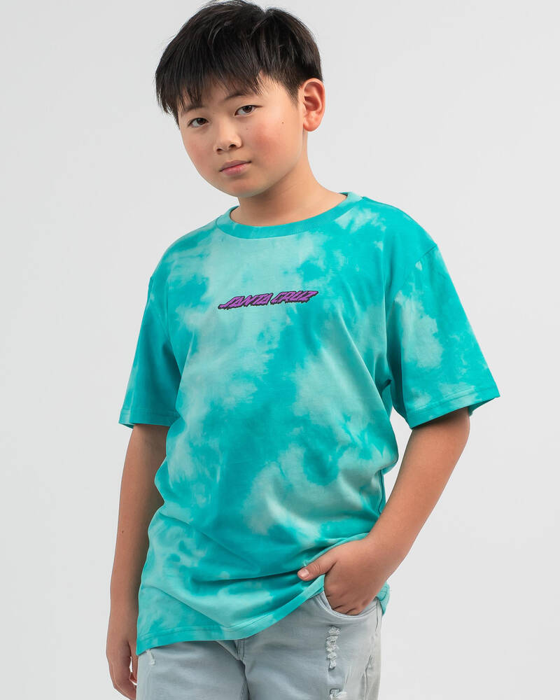 Santa Cruz Boys' No Fill Slime Dot Tie Dye T-Shirt for Mens image number null