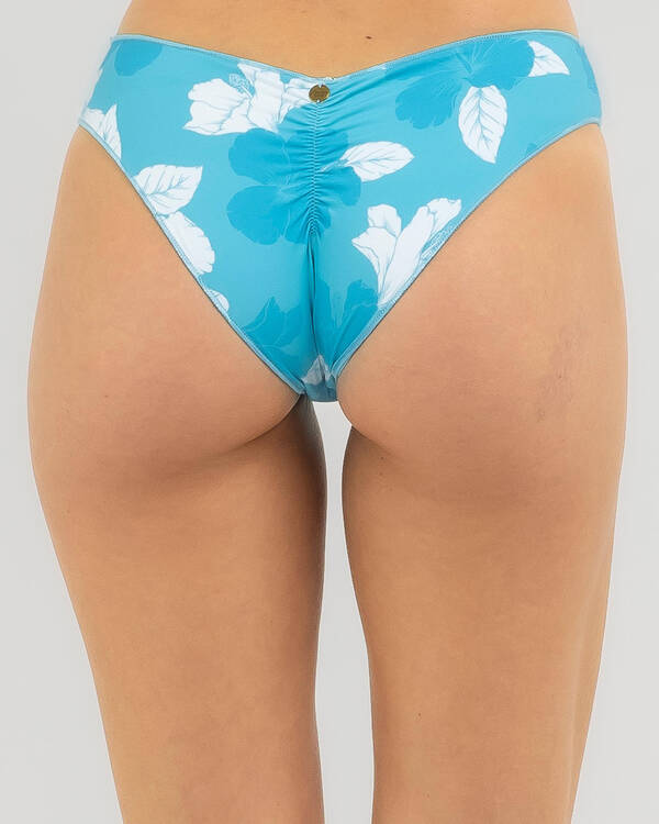 Kaiami Kalena Cheeky Ruch Bikini Bottom for Womens