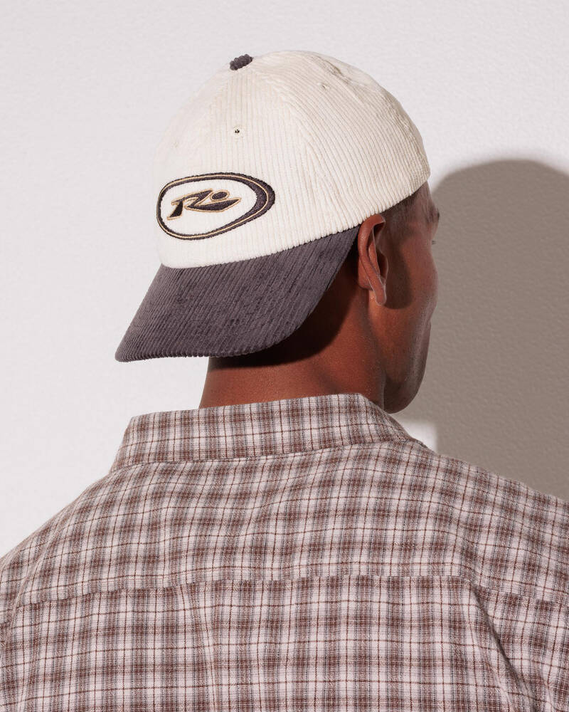 Rusty Orbit Cord Six Panel Cap for Mens