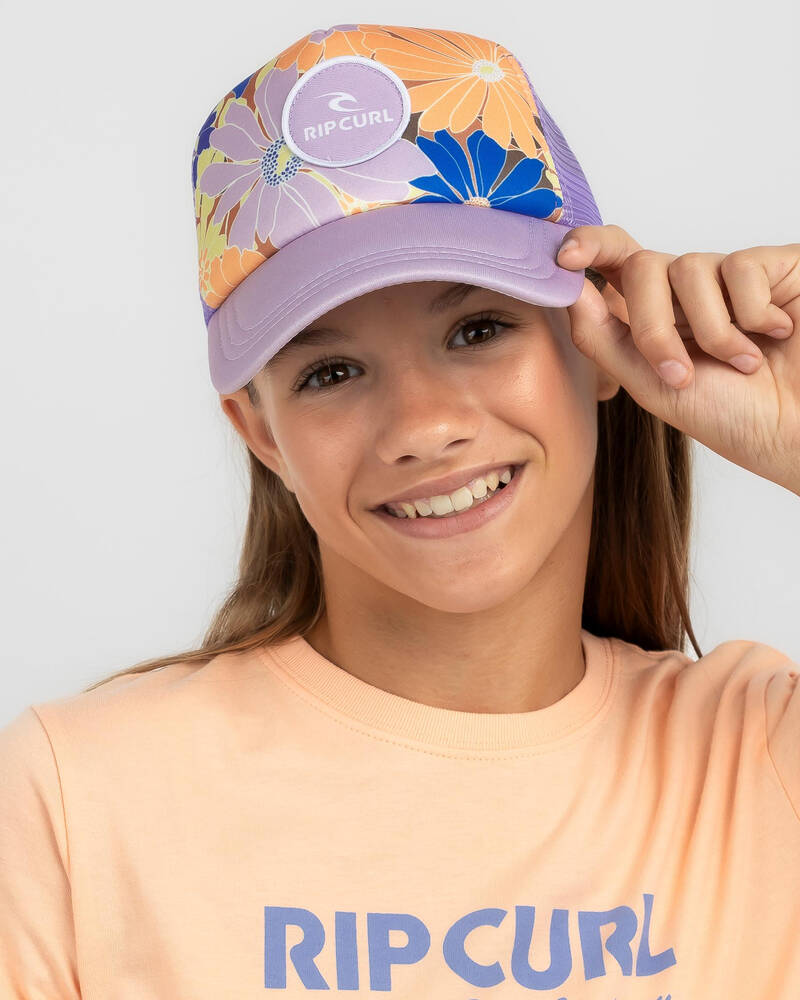 Shop Rip Curl Girls' Mixed Trucker Cap In Lilac - Fast Shipping & Easy