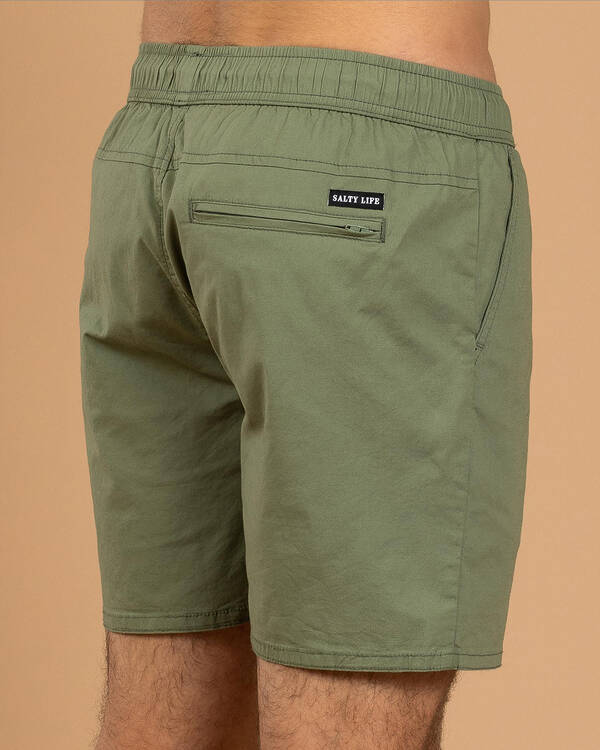 Salty Life Glint Elastic Waist Shorts for Mens