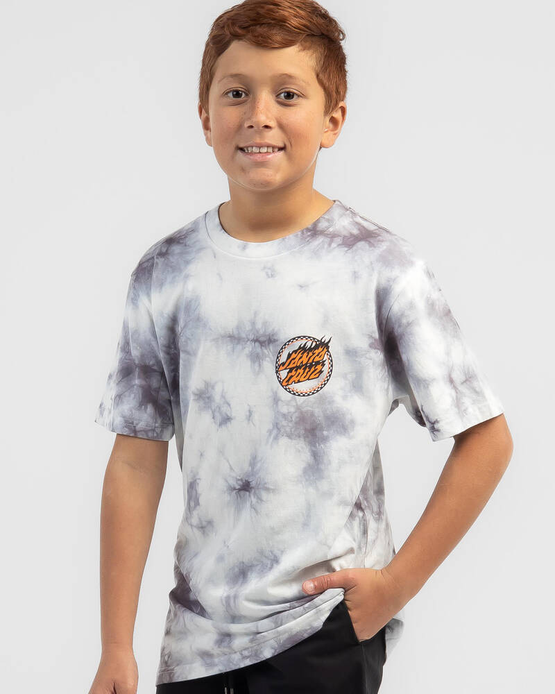 Santa Cruz Boys' Checked Out Flamed Dot T-Shirt for Mens