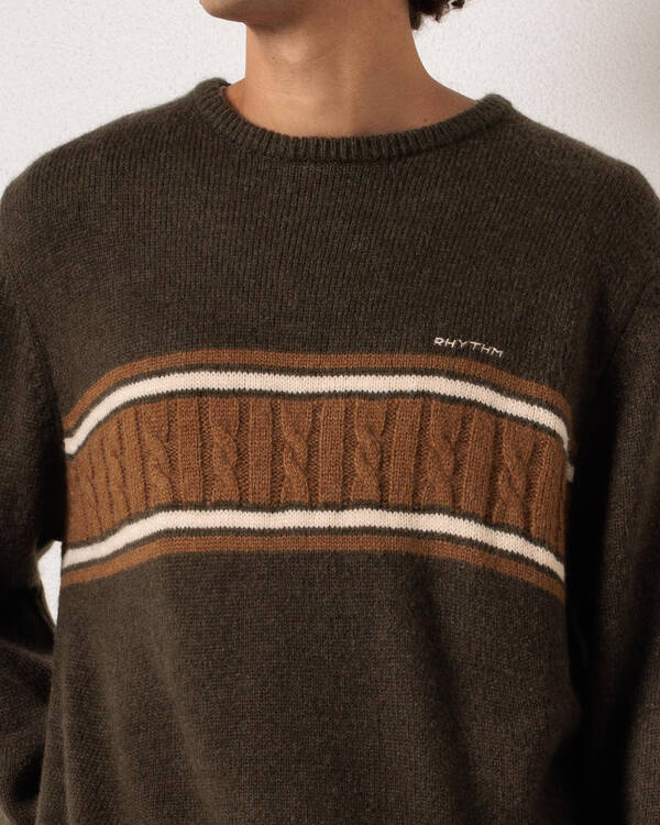 Rhythm Mohair Stripe Knit for Mens