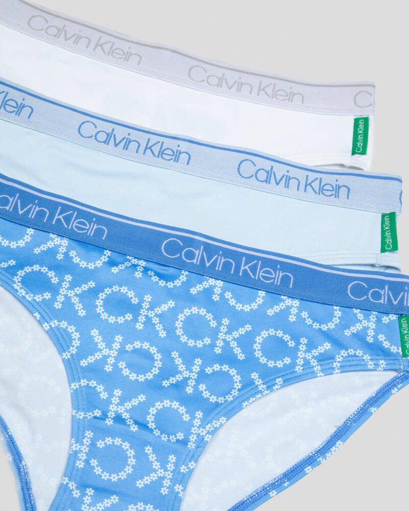 Calvin Klein Girls' Recycled Collection Bikini Brief 3 Pack for Womens