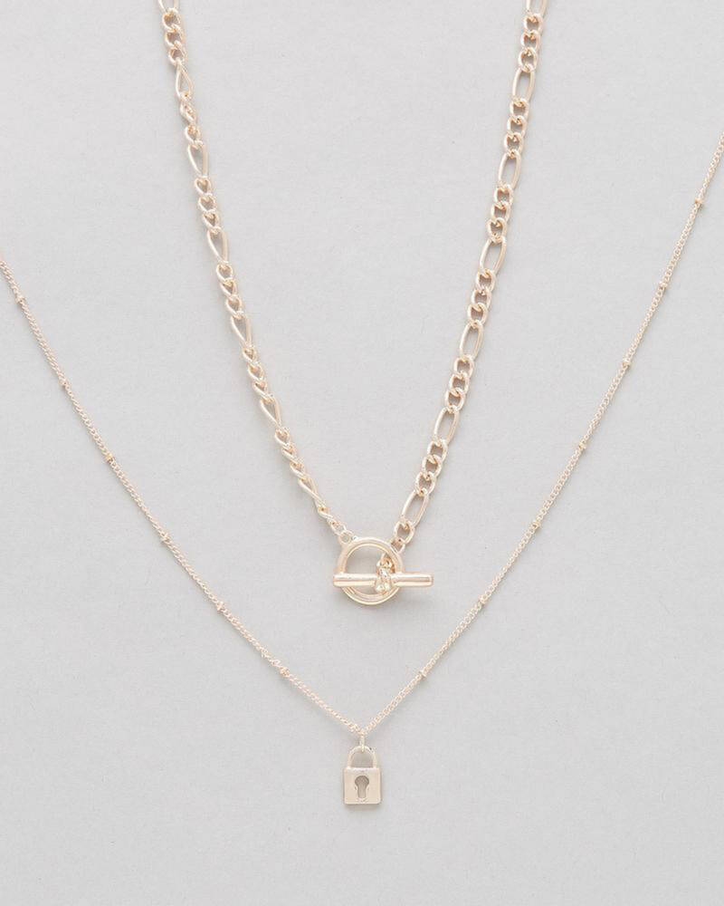 Karyn In LA Linnet Lock Necklace Pack for Womens