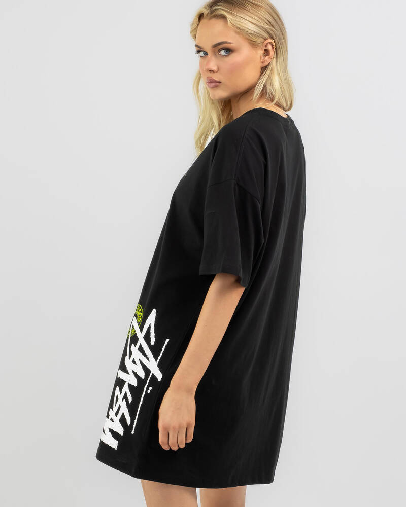 Stussy Design Dot T-Shirt Dress for Womens