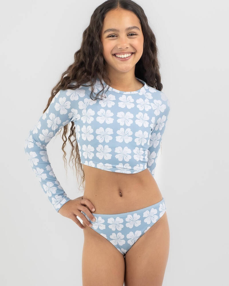 Roxy Girls' Vacation Memories Crop Rash Vest Set for Womens