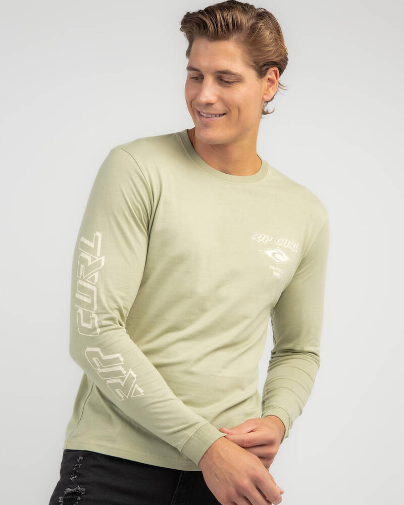 Rip Curl Fade Out Icon Long Sleeve T-Shirt for Mens