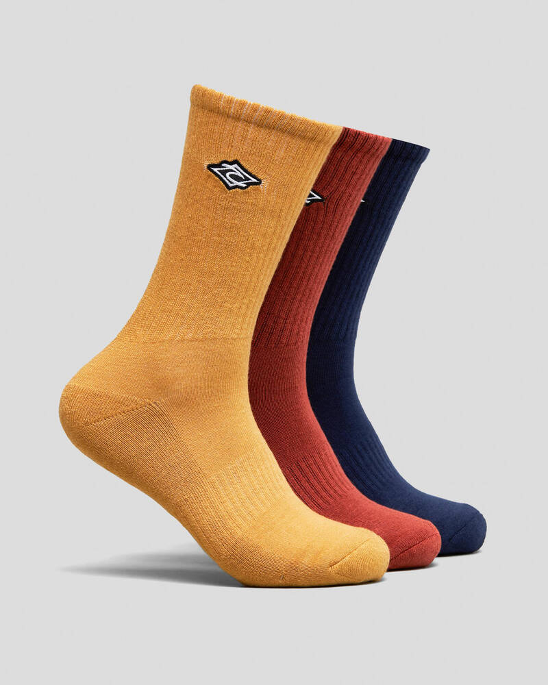 Rip Curl Icons Crew Socks 3 Pack for Mens