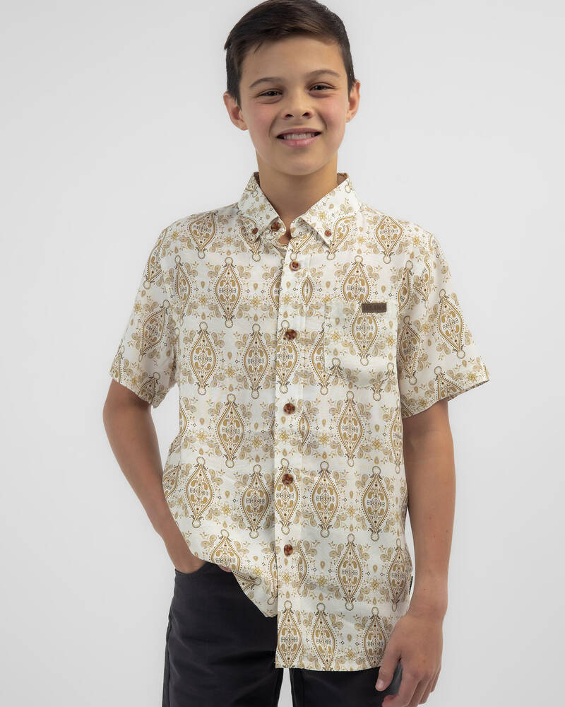 Skylark Boys' Script Short Sleeve Shirt for Mens