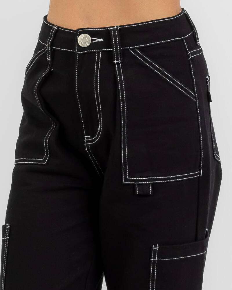 DESU Girls' Hound Dog Cargo Jeans for Womens