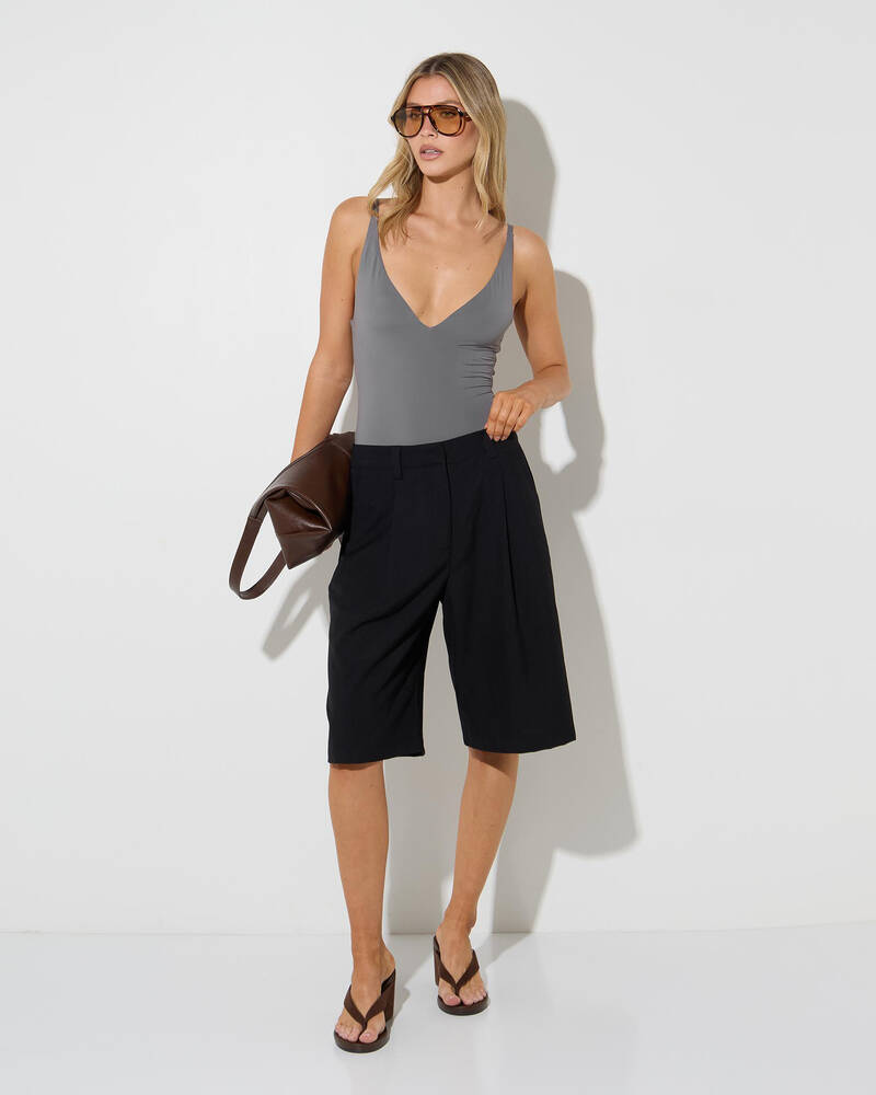 Ava And Ever Basic V Neck Bodysuit for Womens