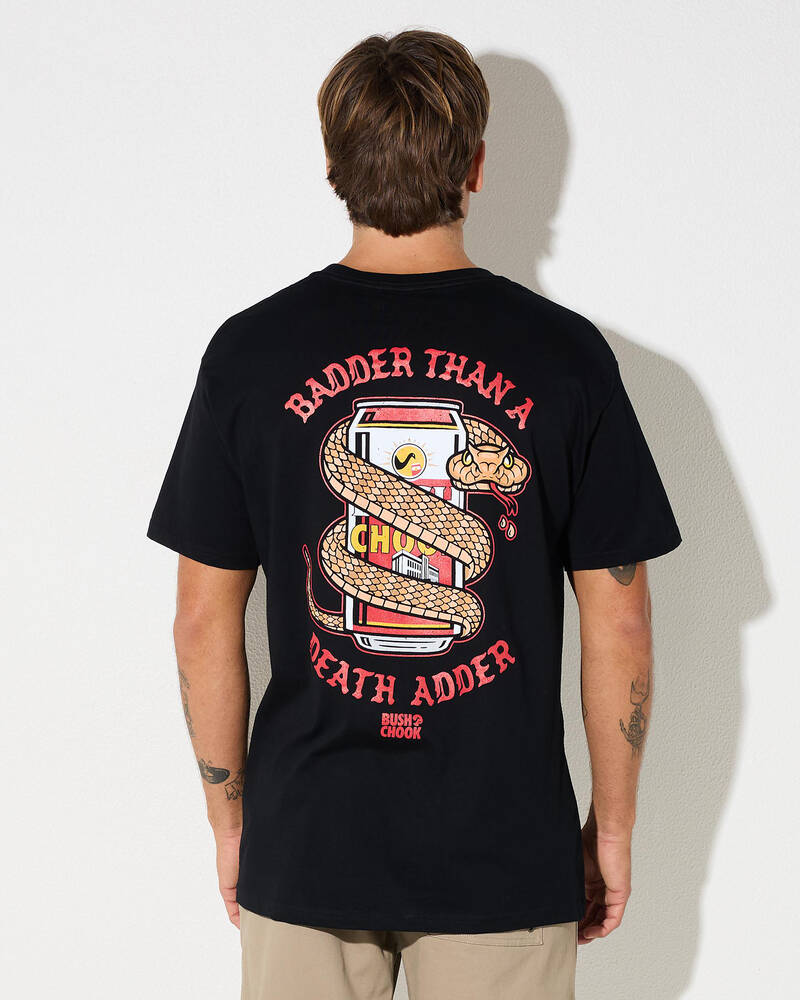 Bush Chook Death Adder T-Shirt for Mens
