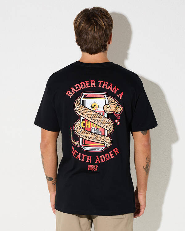 Bush Chook Death Adder T-Shirt for Mens