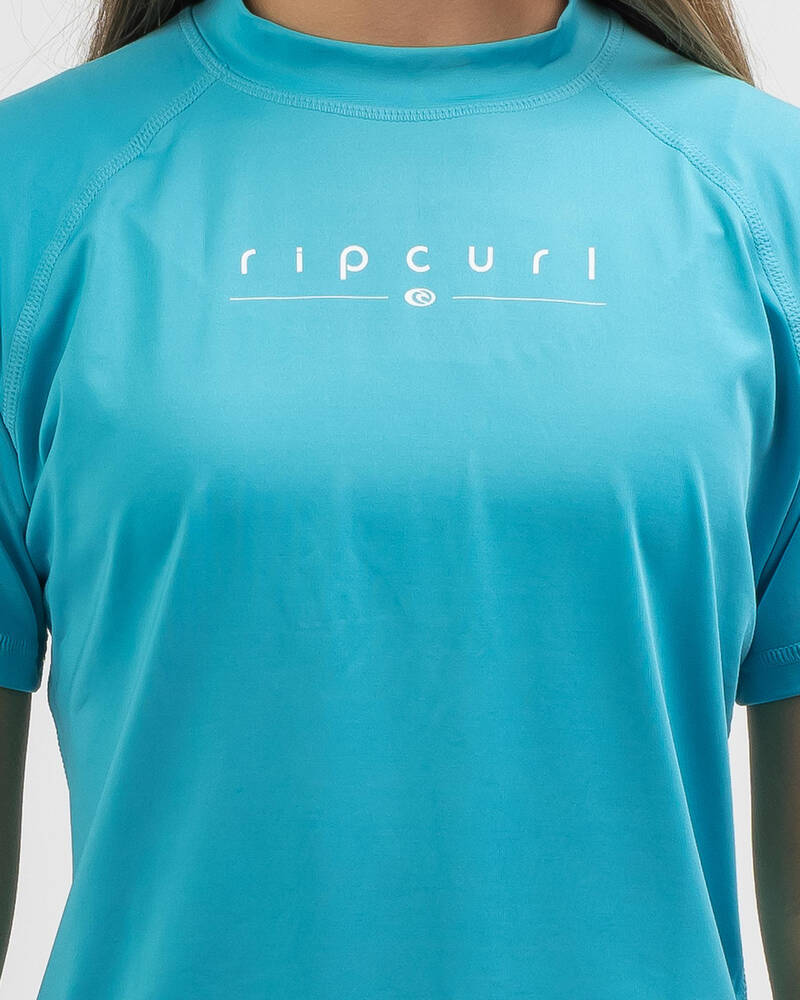 Rip Curl Girls' Golden Ray Short Sleeve Rash Vest for Womens