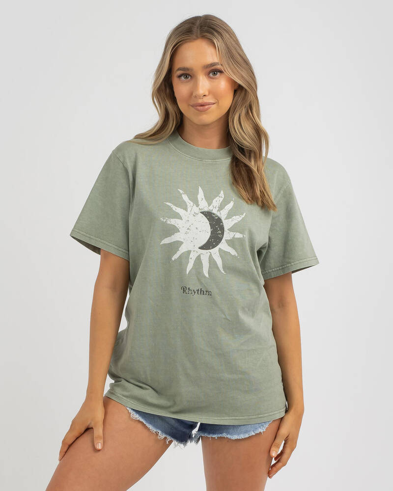 Rhythm Rising Sun Vintage T-Shirt for Womens