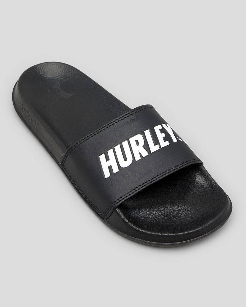 Shop Hurley One and Only Fastlane Slides In Black/white Fast Shipping