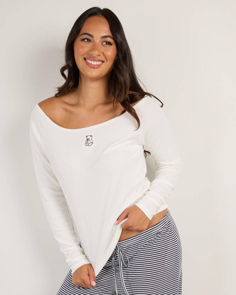 Malibu Lounge Humphrey Bear Long Sleeve Top for Womens