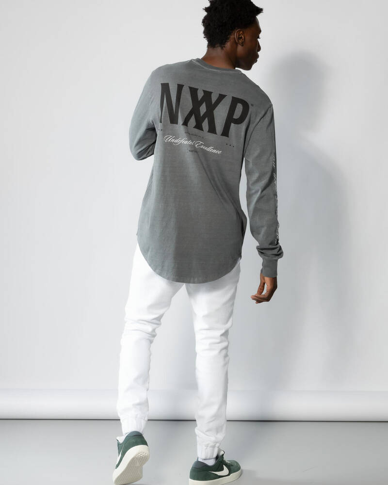 Nena & Pasadena Beam Heavy Duel Curved Long Sleeve T-Shirt for Mens