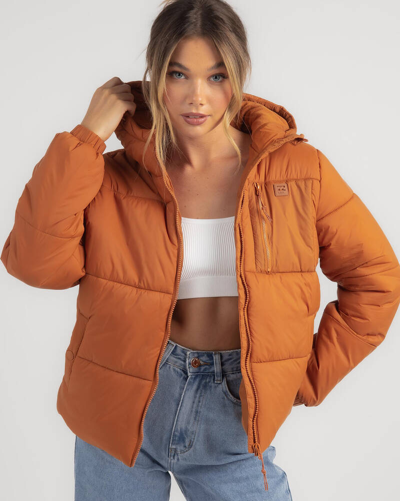 Billabong Adventure Division Transport Hooded Puffer Jacket for Womens