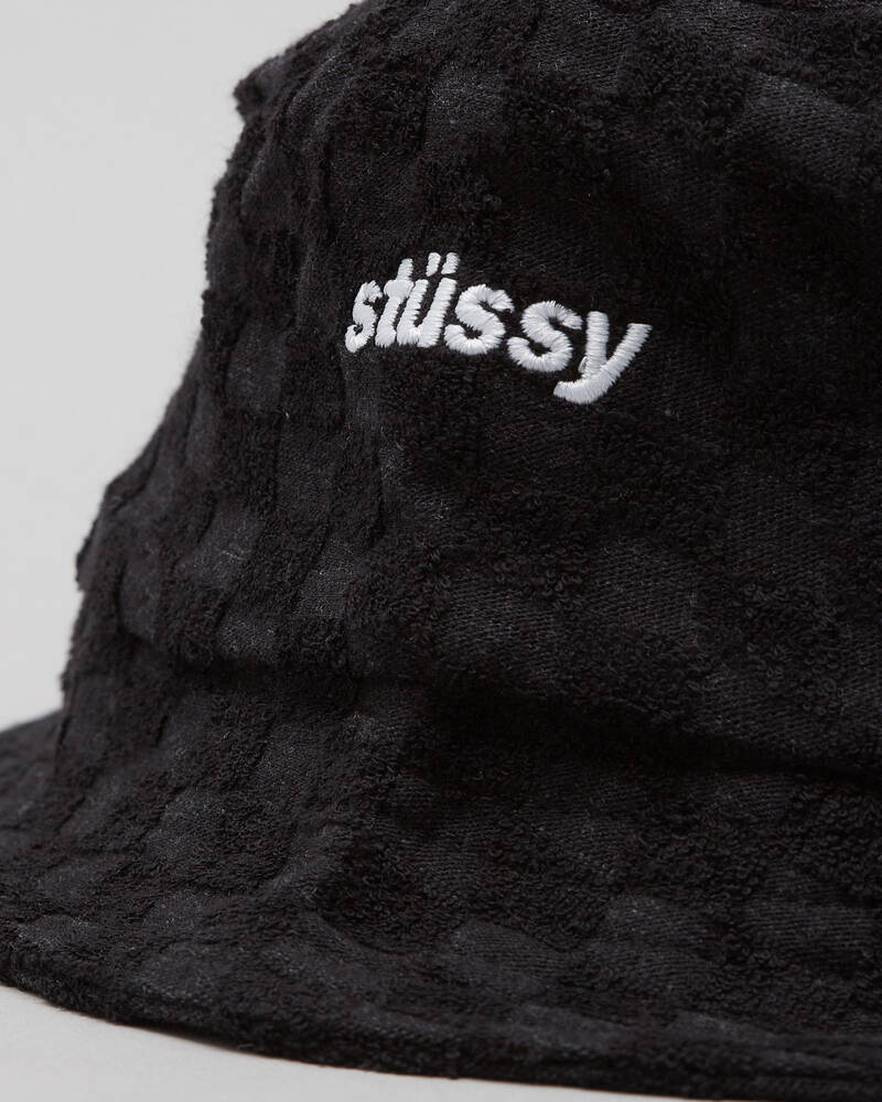 Stussy Check Terry Bucket Hat for Mens