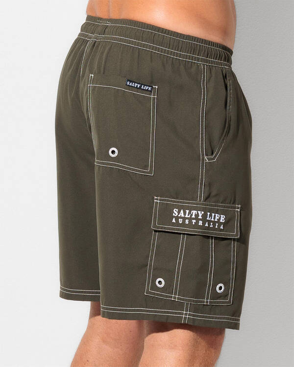 Salty Life Diameter Elastic Waist Shorts for Mens