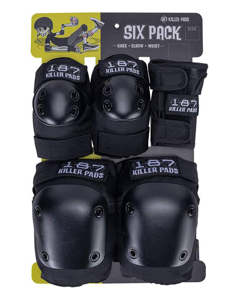 187 Killer Pads Skate Gear Protective Six Pack for Unisex