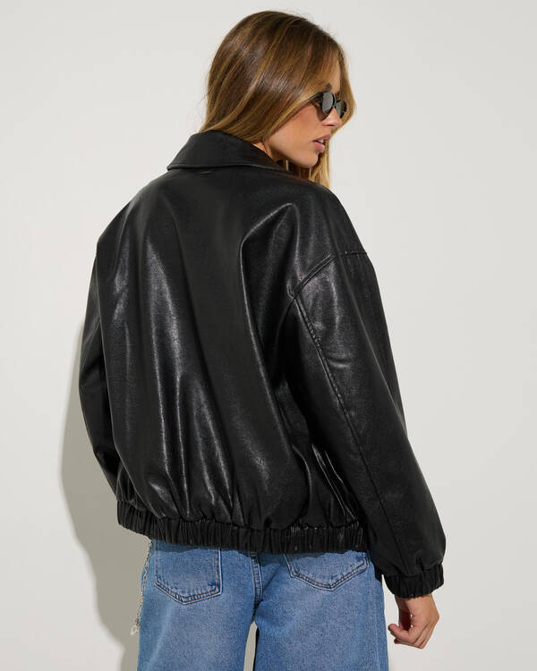 Mooloola Hudson Faux Leather Jacket for Womens