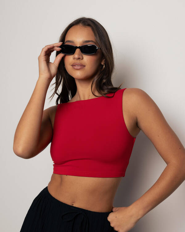 Basic Super Soft Backless Crop Top