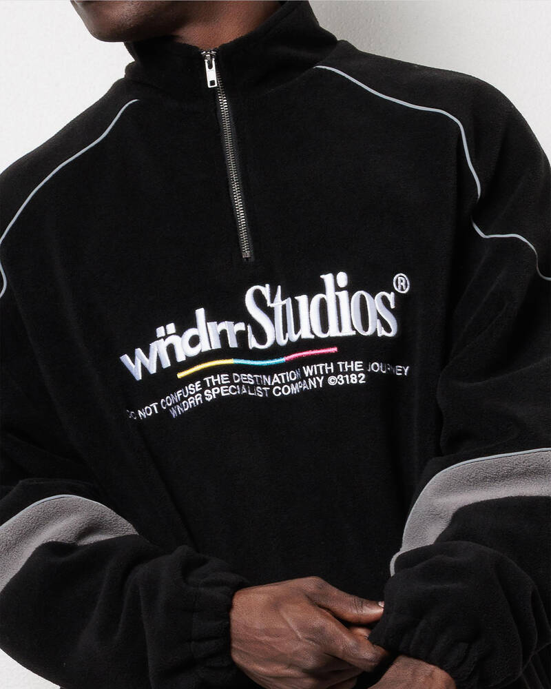 Wndrr Collective 1/4 Zip Polar Fleece Sweatshirt for Mens