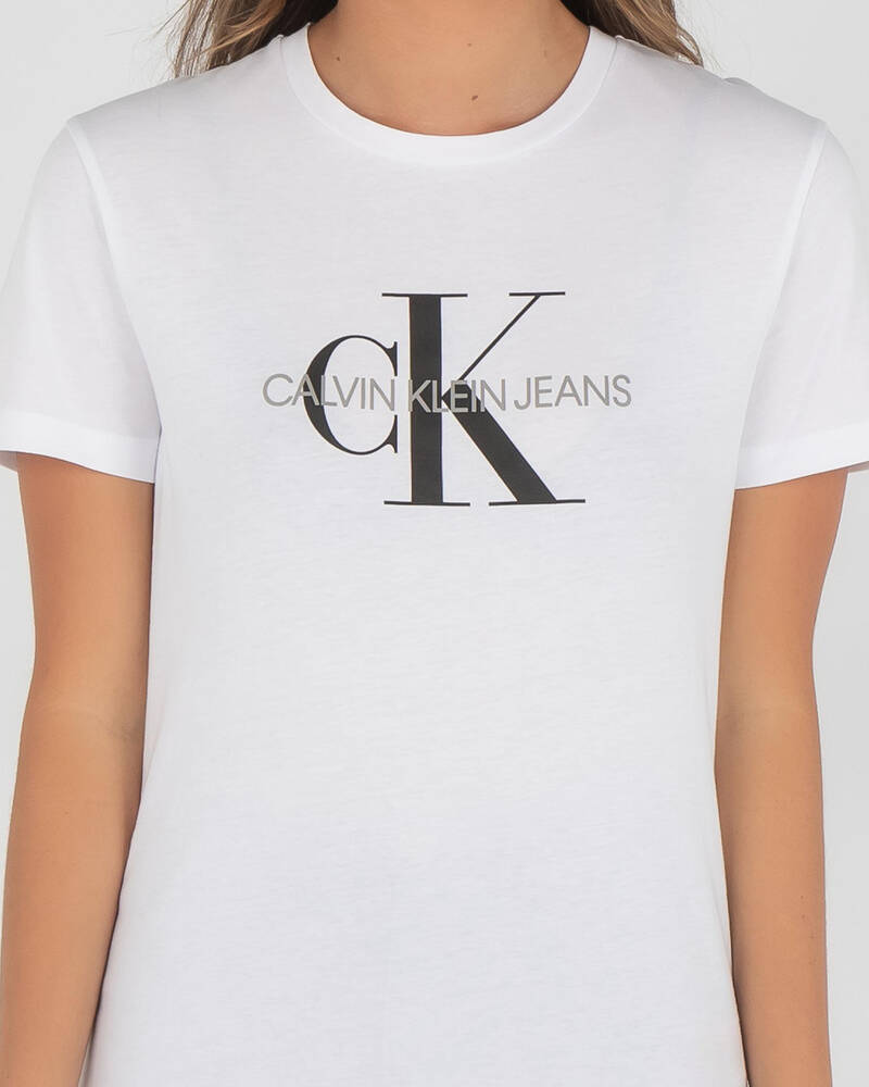 Calvin Klein Monogram Logo T-Shirt for Womens