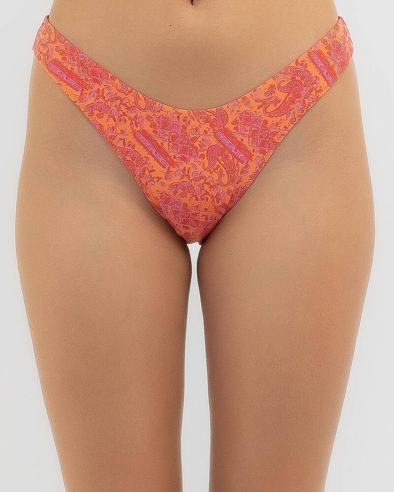Rhythm Adia Paisley Reversible High Cut Bikini Bottom for Womens
