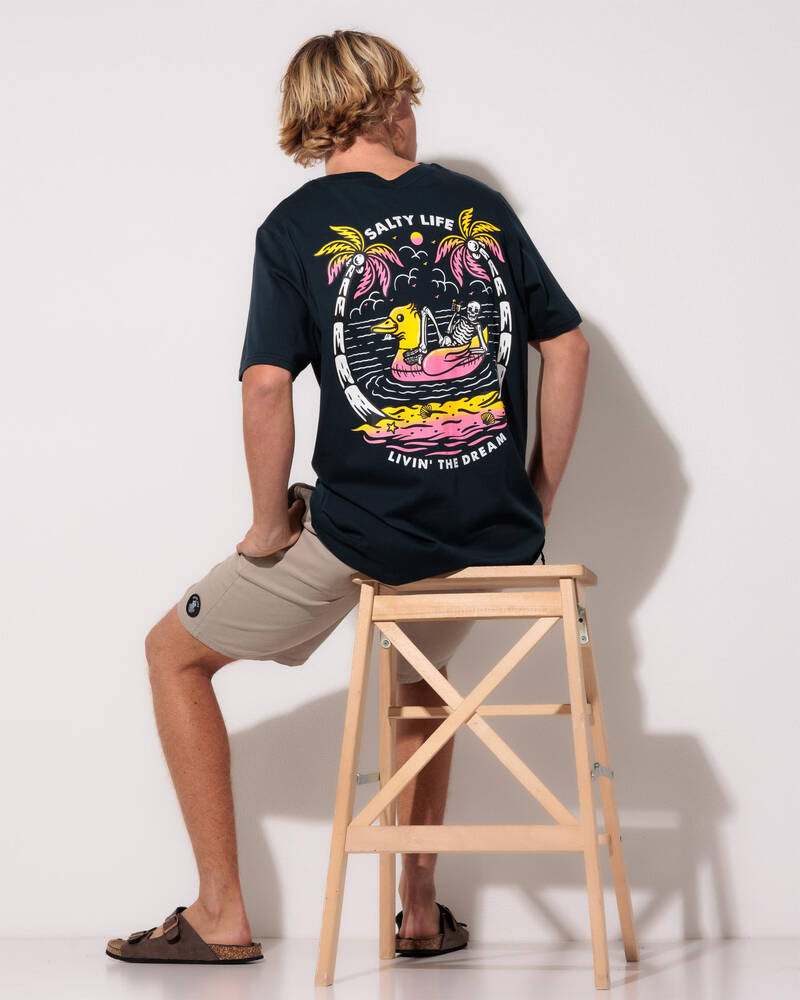 Salty Life Gone Floatin' T-Shirt for Mens