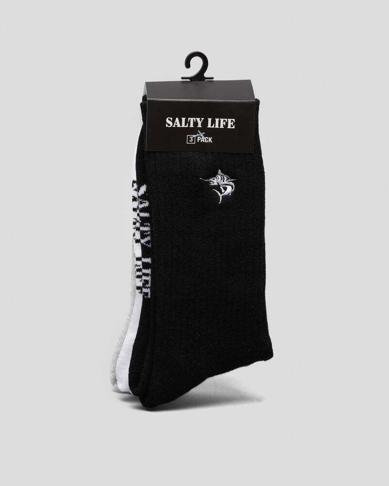 Salty Life Angler 3 Pack Socks for Mens