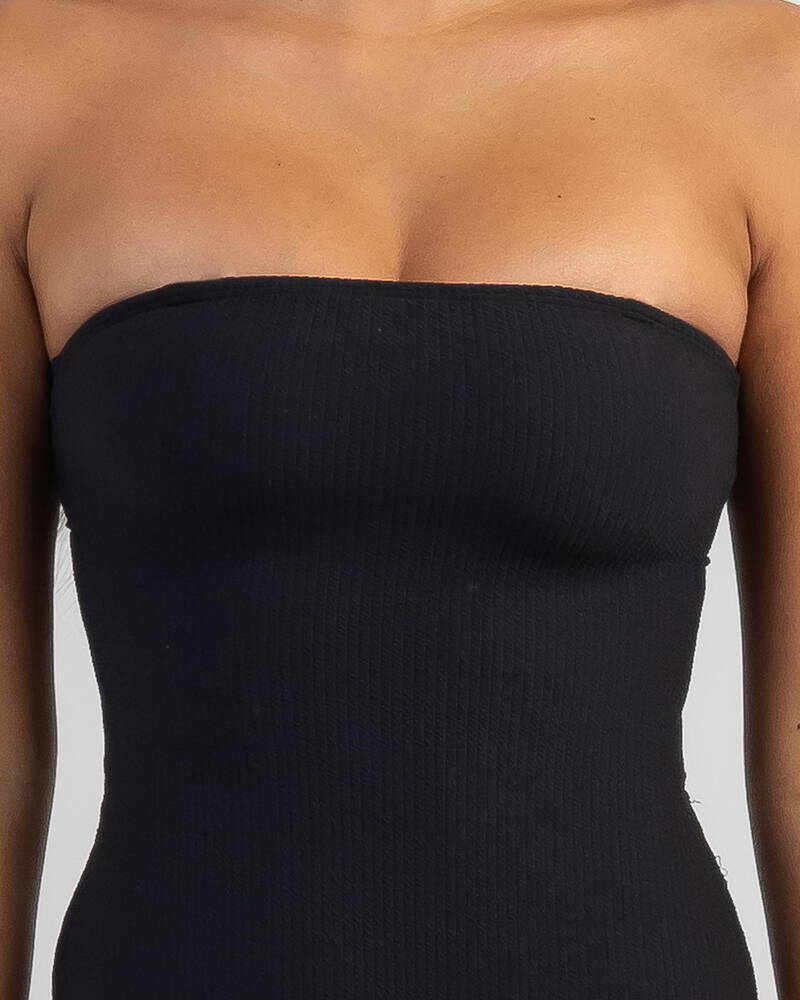 Shop Topanga Carmen Strapless One Piece Swimsuit In Black Fast