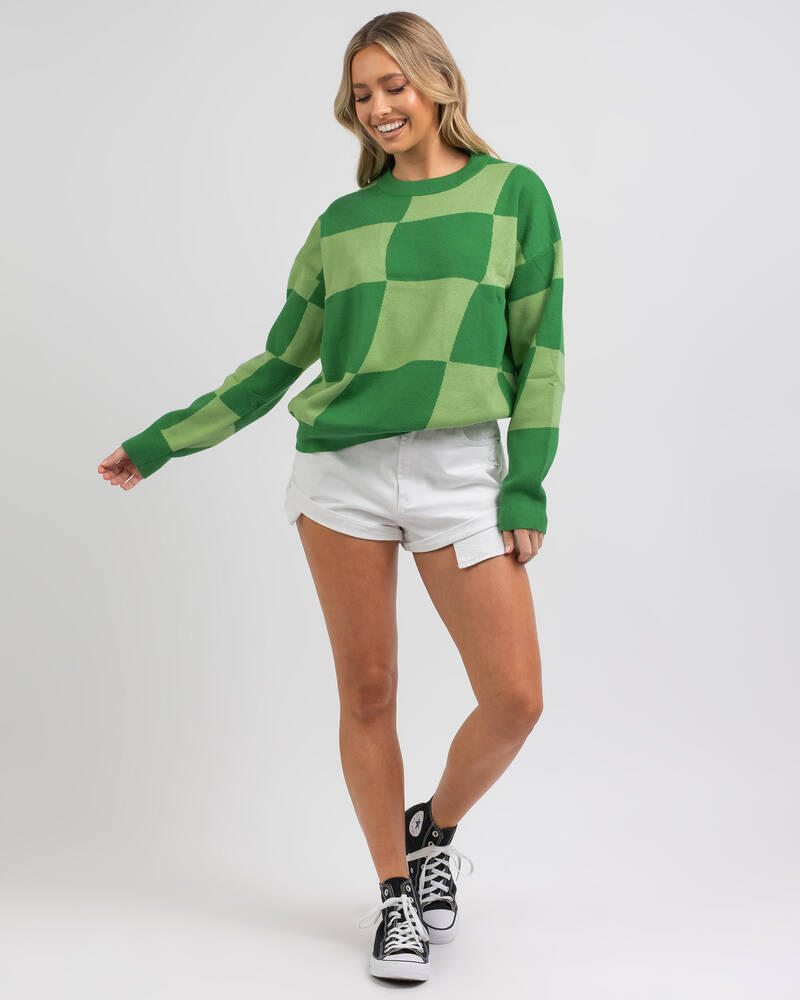 Mint Vanilla Tripping Over You Knit Jumper for Womens
