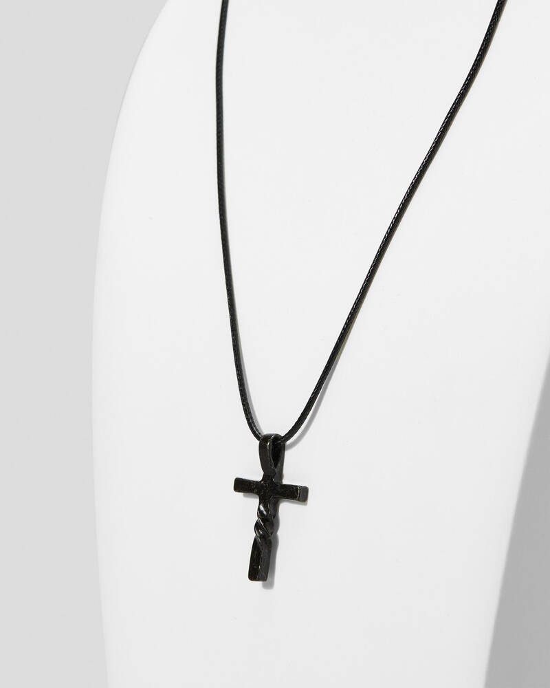 REPUBLIK Twisted Cross Necklace for Mens