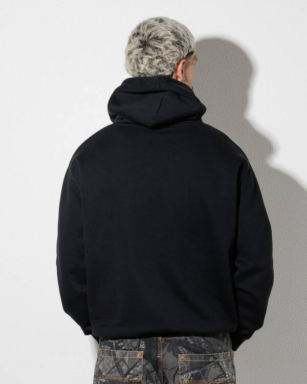 S-Double Mid Block Fleece Hoodie for Mens