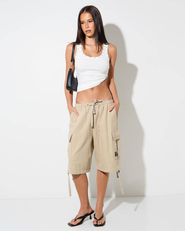 Rusty River Low Rise Baggy Cargo Shorts for Womens