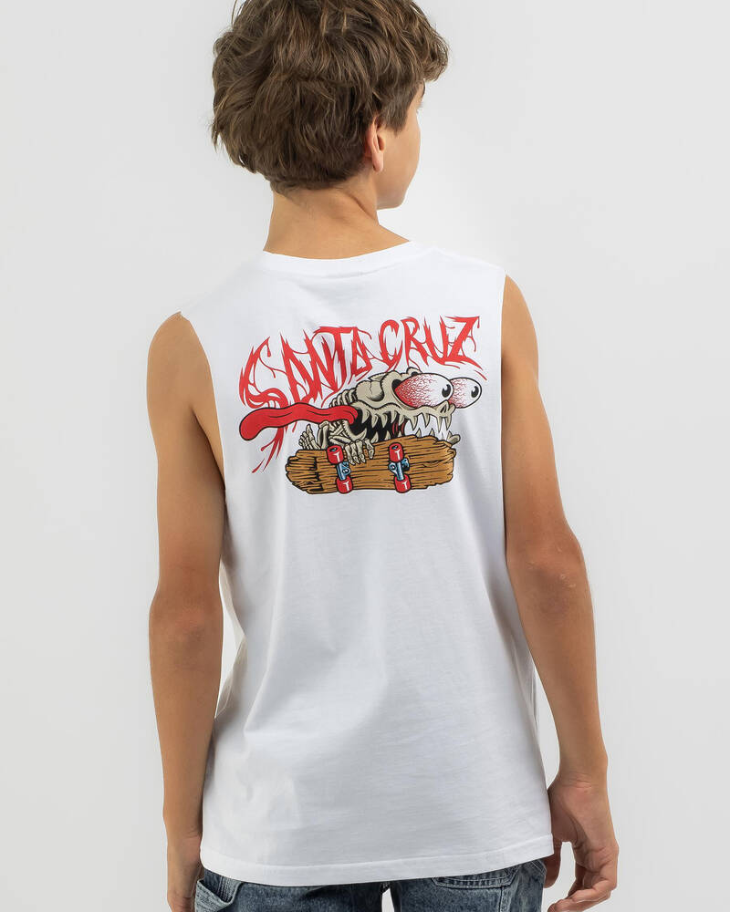 Santa Cruz Boys' Bone Slasher Muscle Tank for Mens