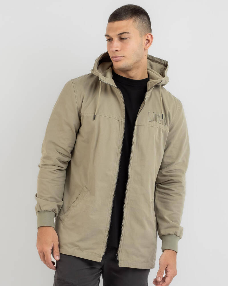 Lucid St Lucia Hooded Jacket In Stone - Fast Shipping & Easy Returns ...