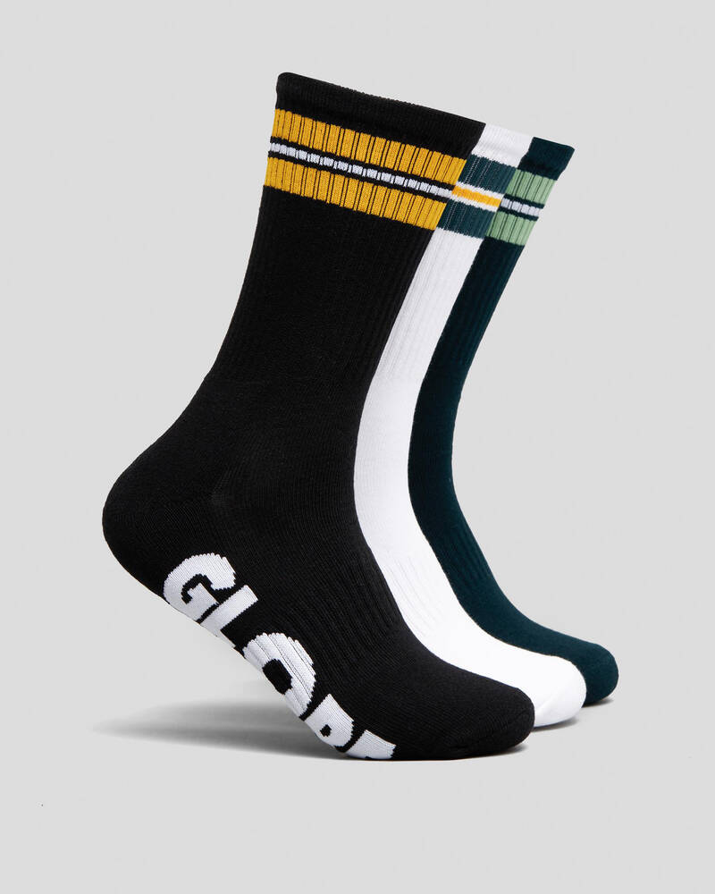 Globe Off Course Crew Socks 3 Pack for Mens